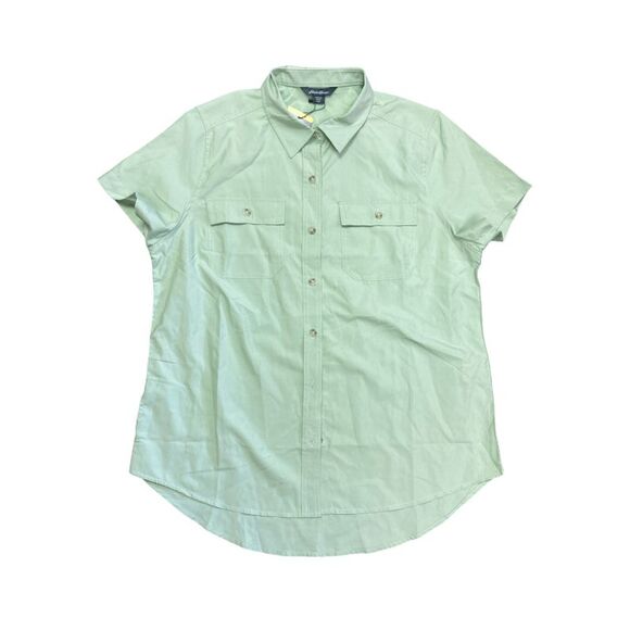 Eddie Bauer Women's Short Sleeve Moisture Wicking Adventure Shirt - Quiet Green - Picture 1 of 3